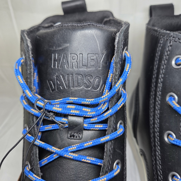 Harley-Davidson Womens Bateman Ankle Pro Riding Sneaker Black Leather Sz 9.5 - Picture 12 of 15